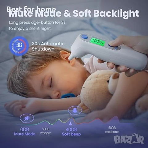 Инфрачервен термометър за чело и ухо FC-IR109, снимка 5 - Други - 50564094