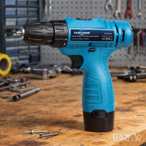 Комплект безжичен винтоверт с Led осветление, 2 батерии и куфар - всичко под ръка, снимка 3 - Винтоверти - 53663139