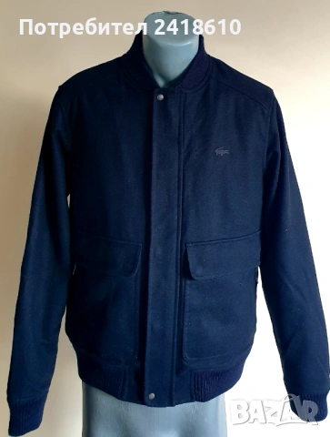 Lacoste / Wool Bomber Mens Size 50 / L  ОРИГИНАЛ!  Мъжко Вълнено бомбер Яке, снимка 10 - Якета - 53022968
