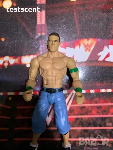 Екшън фигура WWE John Cena Джон Сина Mattel Blue Shorts Green Bands figure играчка, снимка 10 - Колекции - 48490516