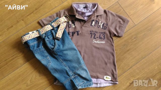 ZARA и H&M къси дънки и тениска, снимка 3 - Детски къси панталони - 46192468
