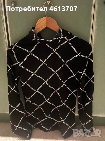Karl lagerfeld черна стилна блуза
