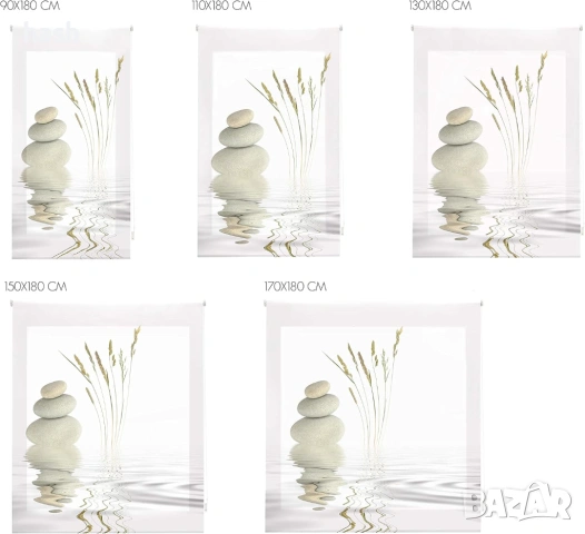 Blindecor Дигитална полупрозрачна ролетна щора, Zen, WZ-14991, 160X180 см, снимка 4 - Декорация за дома - 53716270