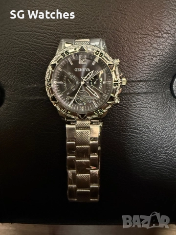 Часовник Geneva Black Silver