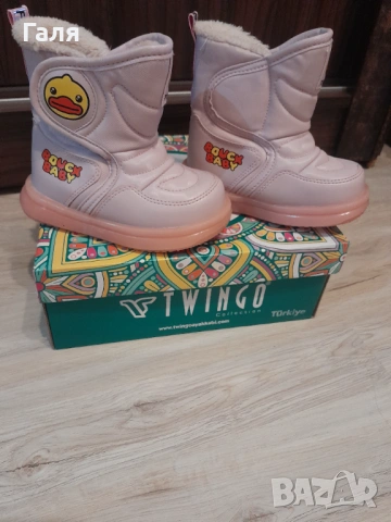 Топли розови детски ботушки №25, снимка 2 - Детски боти и ботуши - 53489030