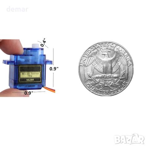 Ulsam 20бр. SG90 Micro Servo, първокласно качество, издръжлив 9G серво мотор с кабел, синьо, снимка 7 - Друга електроника - 45807009