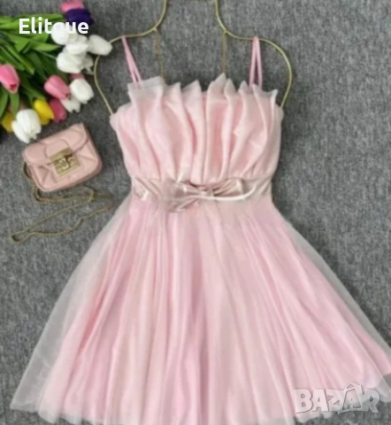 къса кукленска рокля с панделка , снимка 2 - Рокли - 53587498