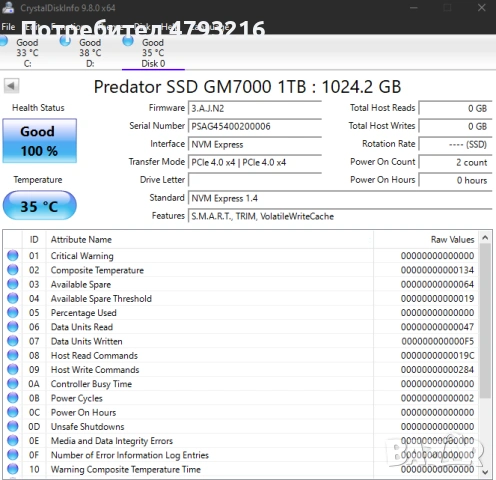 SSD-та 256/1ТБ/2ТБ и HDD 1TB/2TB, снимка 7 - Твърди дискове - 54278385