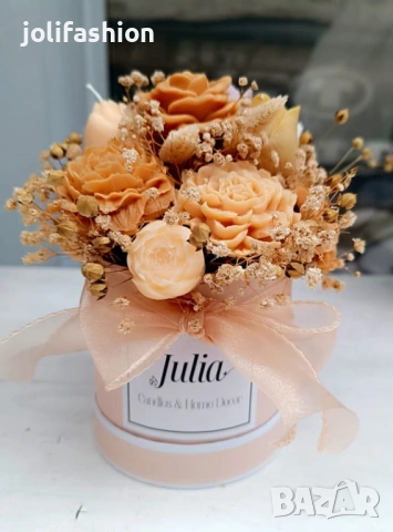 Букет от соеви свещи, снимка 4 - Декорация за дома - 52169112