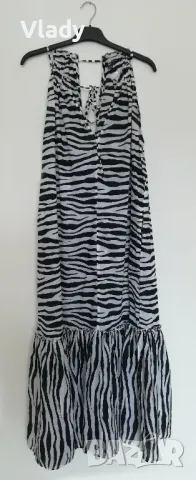 Дълга лятна рокля свободна кройка, 100% памук