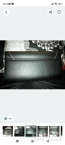 Дамска елегантна черна чанта, снимка 5 - Чанти - 53622298