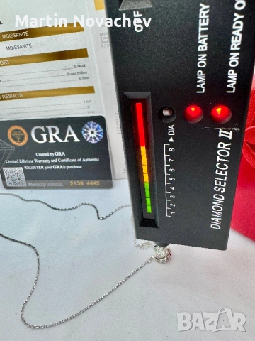 Сребърно колие с мойсанит (Диамант) 1 карат, снимка 11 - Колиета, медальони, синджири - 53664061