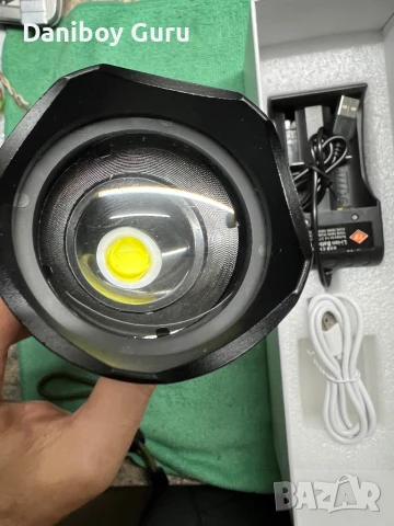 Далекобоен  Акумулаторен LED фенер супер  фенер с 10000 лумена , снимка 7 - Екипировка - 51297248