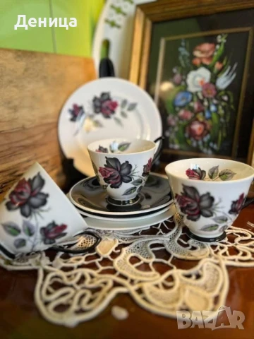 Royal Albert Masquerade 1950- 1960 Обожавам порцелан с черен акцент