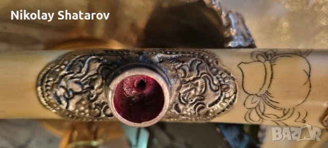 Стара лула слонова кост , снимка 4 - Антикварни и старинни предмети - 51775008