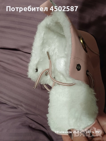 Розови топли боти, снимка 13 - Дамски боти - 52894332