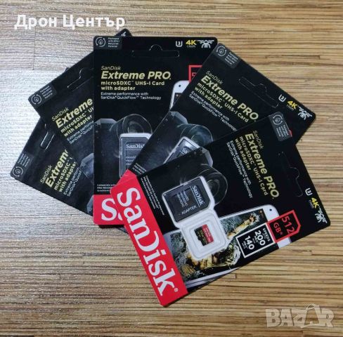 SanDisk 512GB microSDXC Extreme Pro + SD Adapter, снимка 3 - Чанти, стативи, аксесоари - 46336192