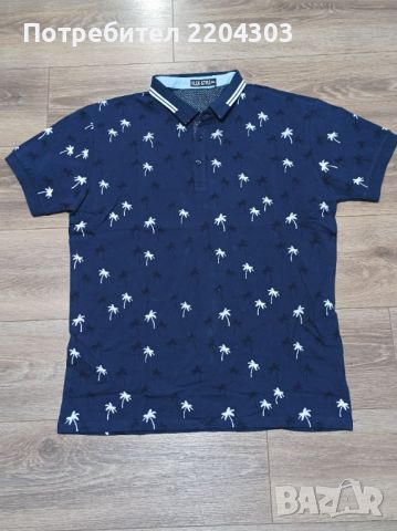 Мъжка блуза код 106 - тъмно синя, снимка 1 - Тениски - 45424447