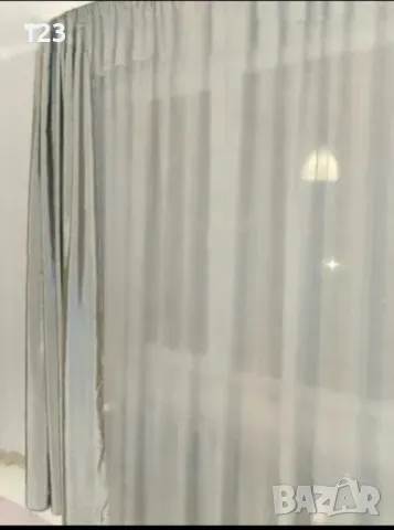 Комплект сиви пердета, снимка 2 - Пердета и завеси - 49934777