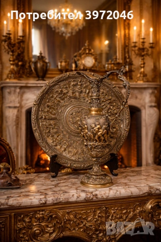 Бронзова кана и масивен поднос 