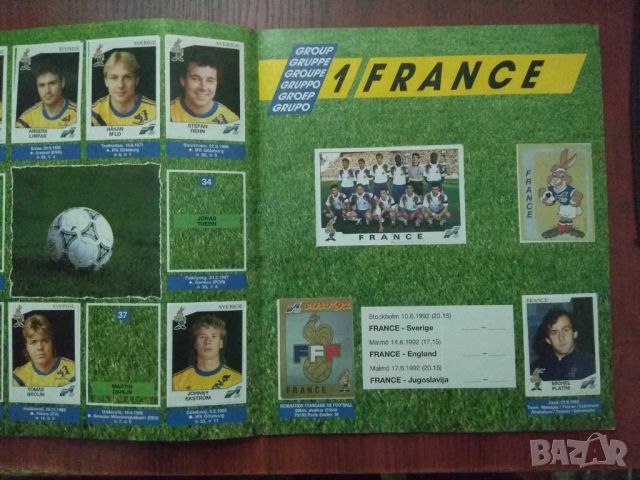 Панини албум за стикери Евро 92 , снимка 3 - Колекции - 45609671