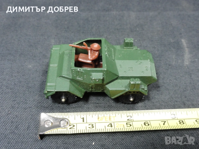  СТАРА РЕТРО МЕТАЛНА КОЛИЧКА DAIMLER SCOUT CAR CORGI JUNIORS, снимка 7 - Колекции - 53151660