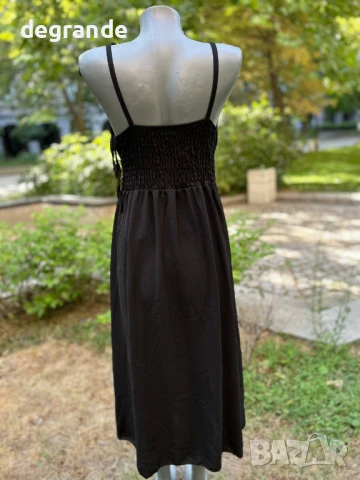 Черна ежедневна дълга рокля, снимка 3 - Рокли - 51268526