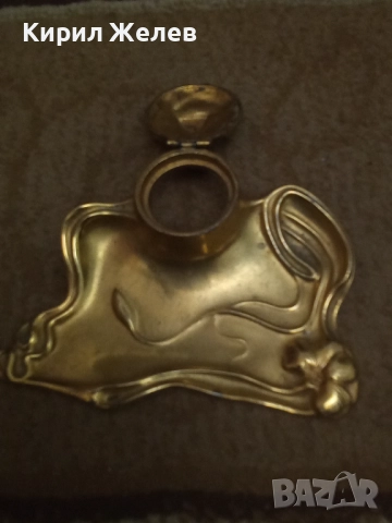 Мастилница бронз с позлата 42754, снимка 2 - Антикварни и старинни предмети - 52124923