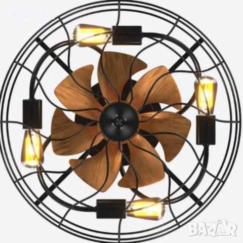  Вентилатор за таван с LED осветление, снимка 2 - Вентилатори - 53888754