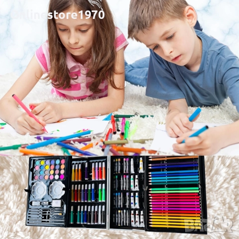 Детски комплект за рисуване с 145 части в куфарче -20% НАМАЛЕНИЕ , снимка 5 - Рисуване и оцветяване - 52517093