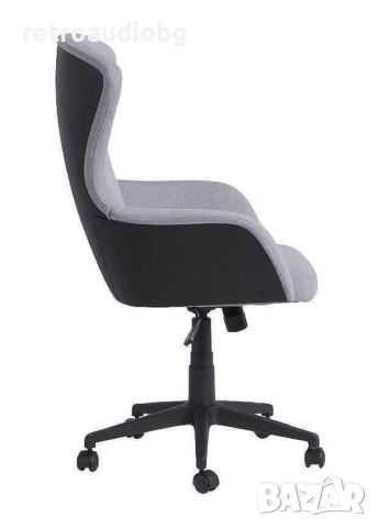  Офис кресло с люлеещ механизъм LILI в сив цвят, снимка 3 - Столове - 52800827