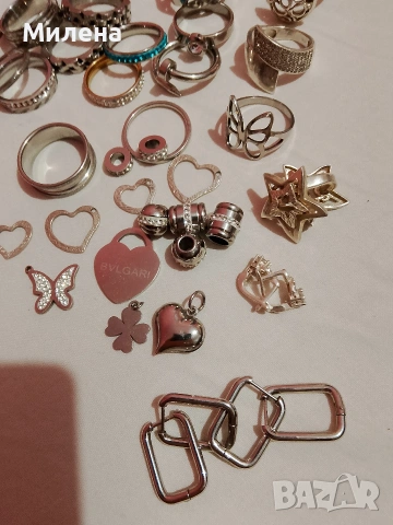 Бижута сребро и стомана , снимка 6 - Бижутерийни комплекти - 53869422