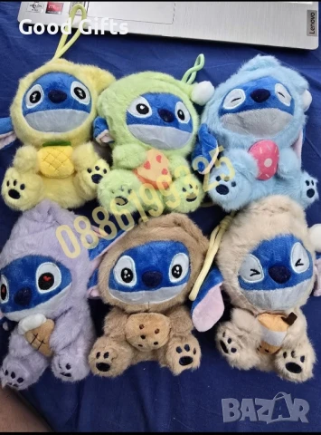 Labubu Stitch, Лабубу Стич Ключодържател , снимка 3 - Плюшени играчки - 51137051