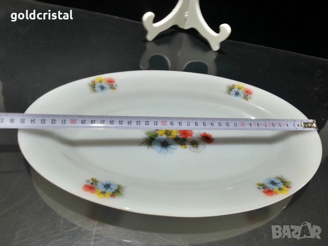 френски аркопал плато елипса , снимка 3 - Антикварни и старинни предмети - 53243439