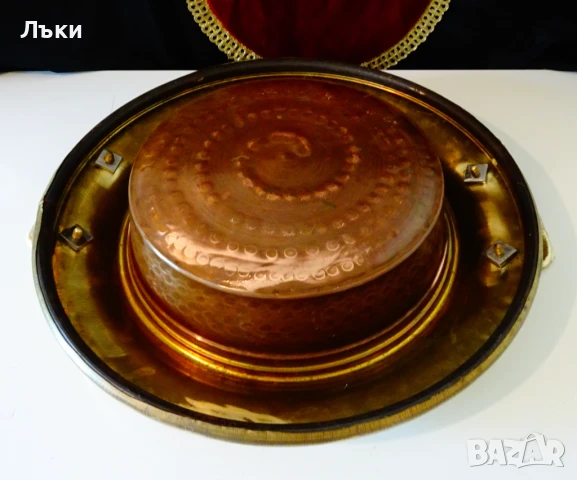 Медно барбекю на дървени въглища 3 кг.,мангал. , снимка 3 - Антикварни и старинни предмети - 51183994