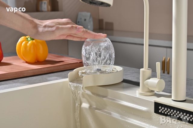 60см Бежова мултифункционална кухненска мивка , снимка 4 - Мивки - 52127816