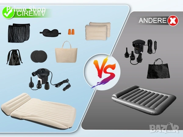 Надуваем матрак за багажник на автомобил 195x130x15см + помпа и аксесоари , снимка 11 - Надуваеми легла - 54241113