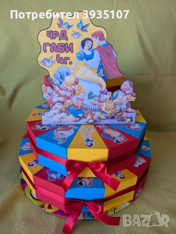 Картонена торта Снежанка