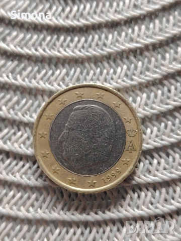1 евро монета Белгия 1999 г. 