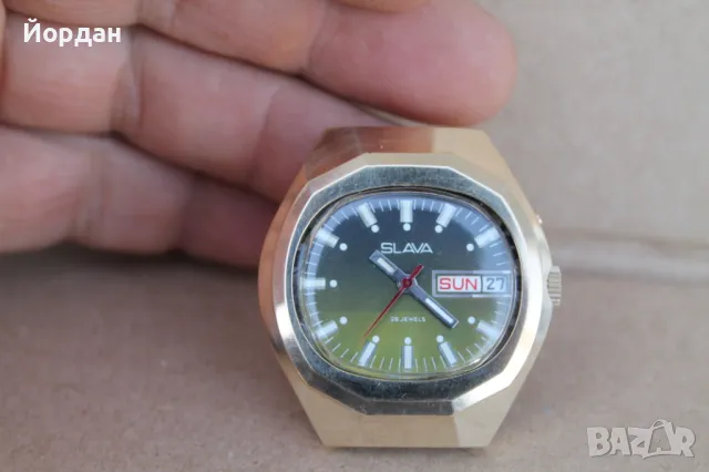 СССР мъжки часовник ''Слава''  /26 камъка/, снимка 11 - Мъжки - 49934100