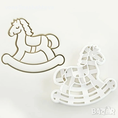 Конче на люлка пластмасов резец за тесто бисквитки фондан декорация торта 