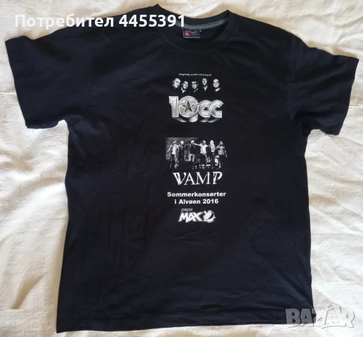 Тениска групи 10 CC. Tour 2016