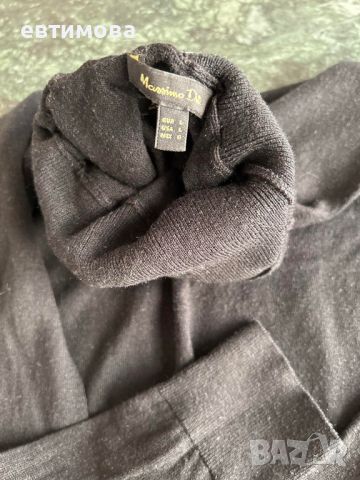 Поло пуловер Massimo Dutti, размер L, черен