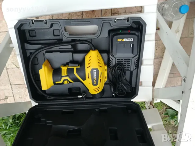 POWERPLUS-КУФАР С КОМПРЕСОР ЗА ПОМПАНЕ НА ГУМИ+ЗАРЯДНО 3003251520, снимка 12 - Аксесоари и консумативи - 49697501