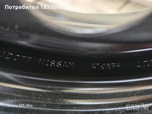 Резервна гума/патерица 16ка 5х114.3 Nissan, Renault, Dacia, снимка 4 - Гуми и джанти - 53916771