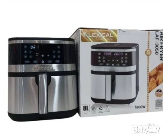 Въздушен фритюрник AirFryer,1800W,8L, снимка 2 - Фритюрници - 47223342