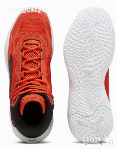 Мъжки кецове PUMA Playmaker Pro Mid Basketball Shoes Red, снимка 4 - Маратонки - 45958352