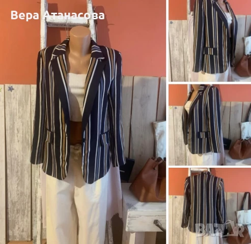 🍋💙🍋 Красиво сако на райета H&M🤎