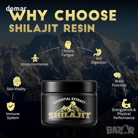 Хималайски Shilajit Blend с аюрведични билки, високи нива на фулвиева киселина, за енергия, снимка 6 - Хранителни добавки - 46651675