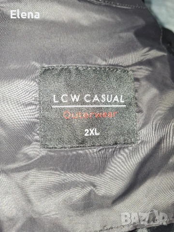 Мъжко черно яке с качулка,2хл, снимка 3 - Якета - 53350384